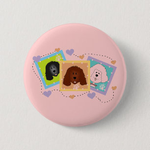 Dog Portraits Tshirts and Gifts Button