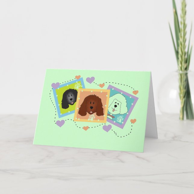 Dog Portraits Tshirts and Gifts Card (Front)