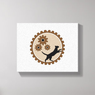 dog powered cage with wheels   canvas print