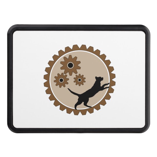 dog powered cage with wheels   hitch cover (Front)