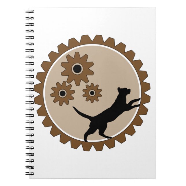 dog powered cage with wheels   notebook (Front)