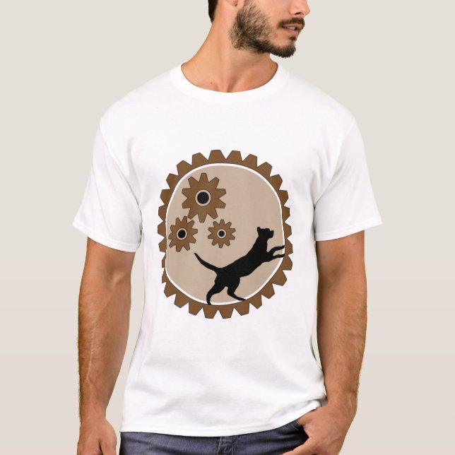 dog powered cage with wheels   T-Shirt (Front)