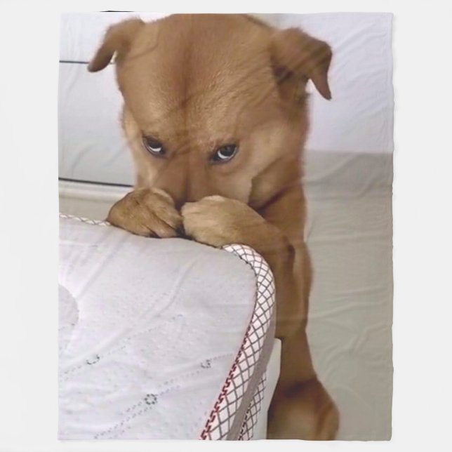 DOG PRAYING FLEECE BLANKET (Front)