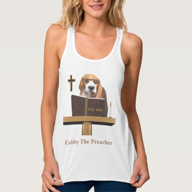 Dog Preacher Tank Top (Front)