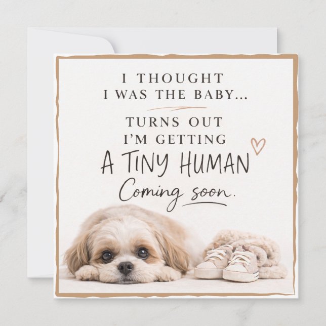Dog Pregnancy Announcement Card (Front)