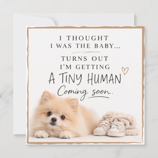 Dog Pregnancy Announcement Card (Front)