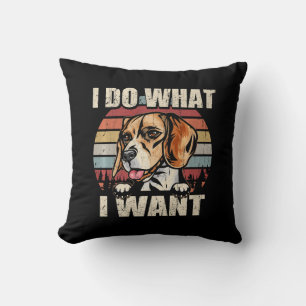 Dog Premium/ Funny Beagle/ Pet Dog Lover Throw Pillow
