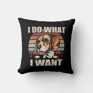 Dog Premium/ Funny Beagle/ Pet Dog Lover  Throw Pillow