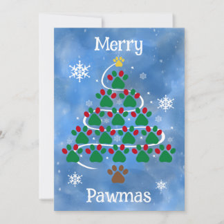 Dog Print Christmas Card