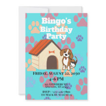 Dog Print Invitation