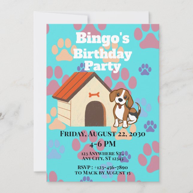 Dog Print Invitation (Front)