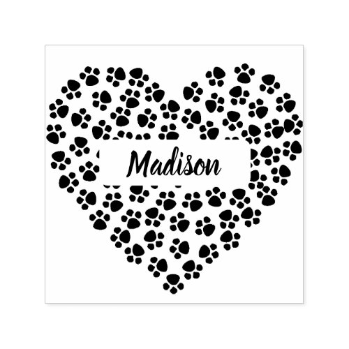 Dog Print Personalized  Self_inking Stamp