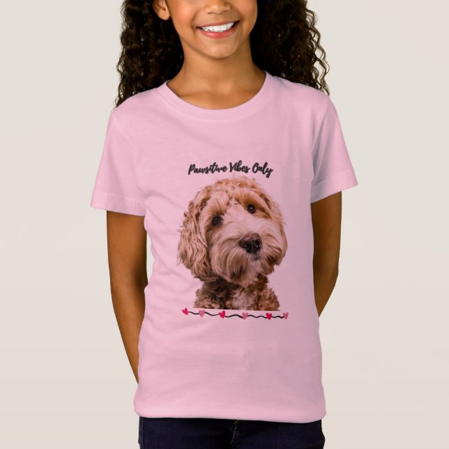Dog print T-shirt Pawsitive Vibes Only (Front)