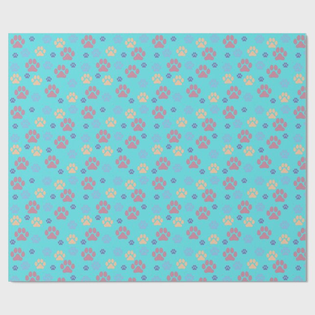 Dog Print Wrapping Paper (Flat)
