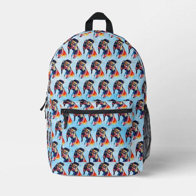 Dog Printed Backpack (Front)