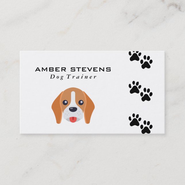 Dog Prints and Dog Logo Business Card (Front)
