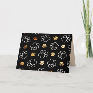 dog prints greeting card