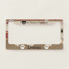 Dog Prints Personalized License Plate Frame