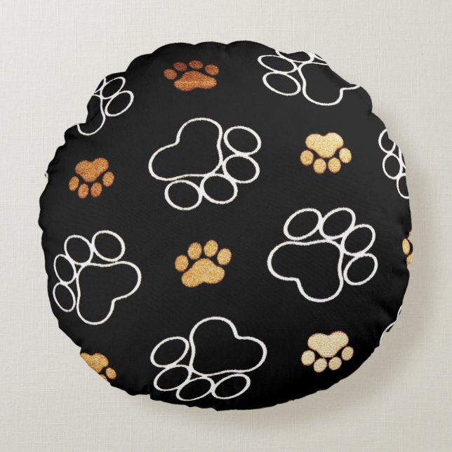 dog prints pillow (Front)