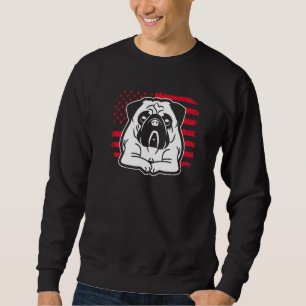 Dog Pug Us American Flag 1 Sweatshirt
