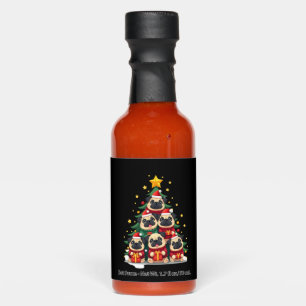 Dog Pugs Christmas Tree Cute Xmas (1) Hot Sauces