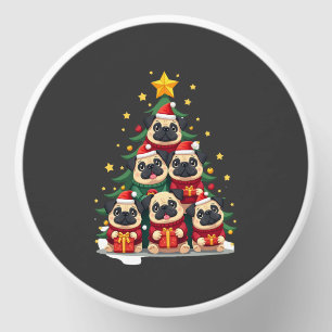 Dog Pugs Christmas Tree Cute Xmas (1) Mini Candle Favors