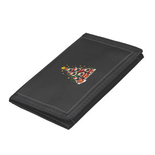 Dog Pugs Christmas Tree Cute Xmas (1) Tri-fold Wallet