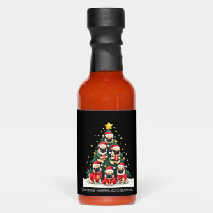 Dog Pugs Christmas Tree Cute Xmas (4) Hot Sauces