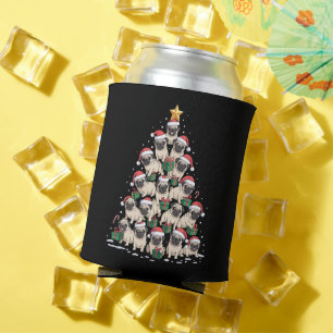 Dog Pugs Christmas Tree Cute Xmas Dogs Mom Can Cooler