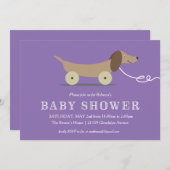 Dog Pull Toy Baby Shower Invitation (Front/Back)
