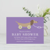 Dog Pull Toy Baby Shower Invitation (Standing Front)