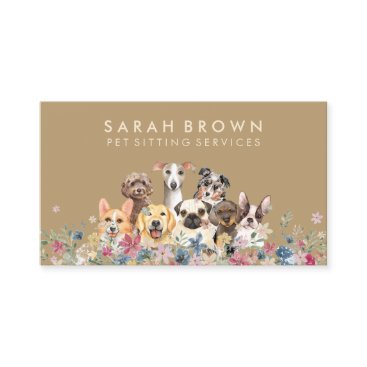 Dog puppies breeds rescue pet groomer business card Dog puppies breeds rescue pet groomer business card