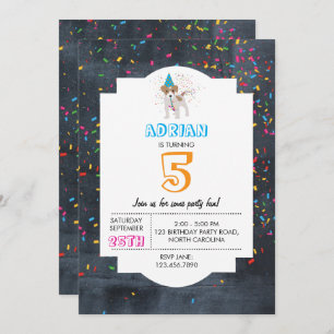 Dog Puppy Animal Kids Birthday Party Boy Girl Invitation
