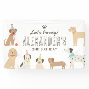 Dog Puppy Birthday Party Banner