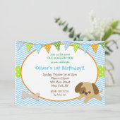 Dog Puppy Birthday Party Invitations (Standing Front)