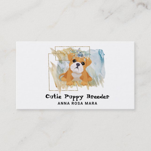 *~* Dog Puppy Breeder Walker Day Care Business Card (Front)