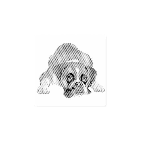 Dog Puppy Cutest Baby Boxer Rubber Stamp