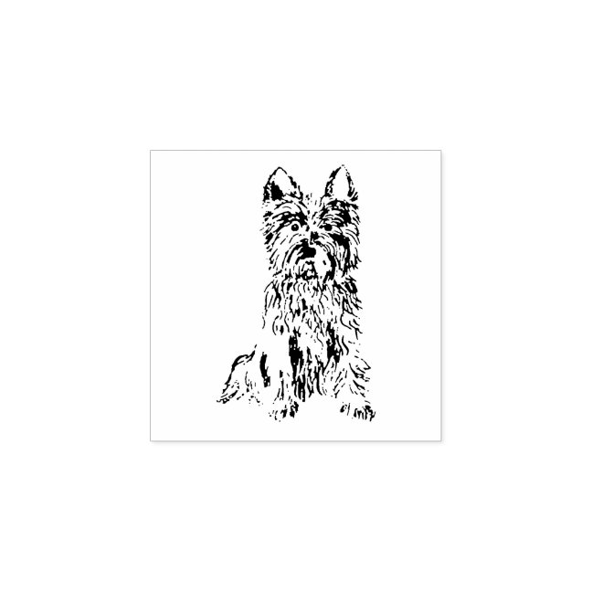 Dog Puppy Cutest Terrier Rubber Stamp