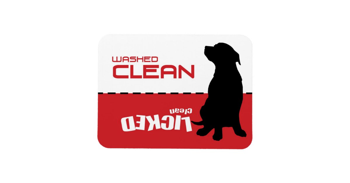 Dog Puppy Dishwasher Licked Clean