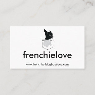 Dog Puppy in the Pocket Cute French Bulldog Business Card