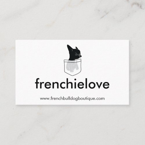 Dog Puppy in the Pocket Cute French Bulldog Business Card