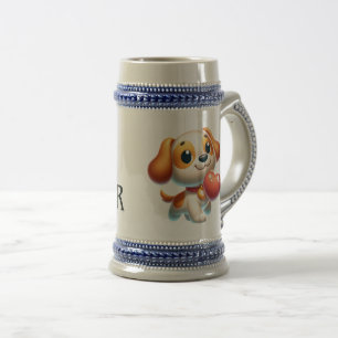 dog,puppy love beer stein