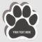 Dog Puppy Paw Print Personalised