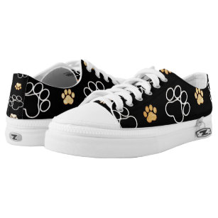 Classic Sneakers Unisex Adults Low-Top Trainers Skate Shoes Bones Dog Paw Prints 