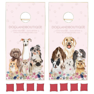 Dog Puppy Pet wed party fun Cornhole Set