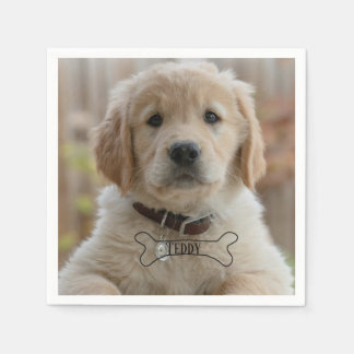 DOG PUPPY PHOTO NAME BONE BEST DOG MOM DAD TRENDY NAPKINS