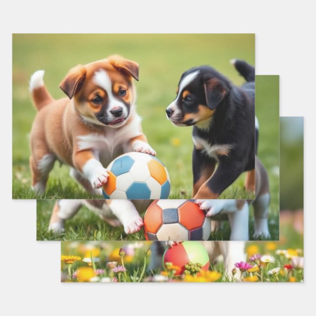 Dog / Puppy Wrapping Paper Sheets (Set)