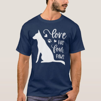 Dog Quote Silhouette Navy Blue Men T-Shirt
