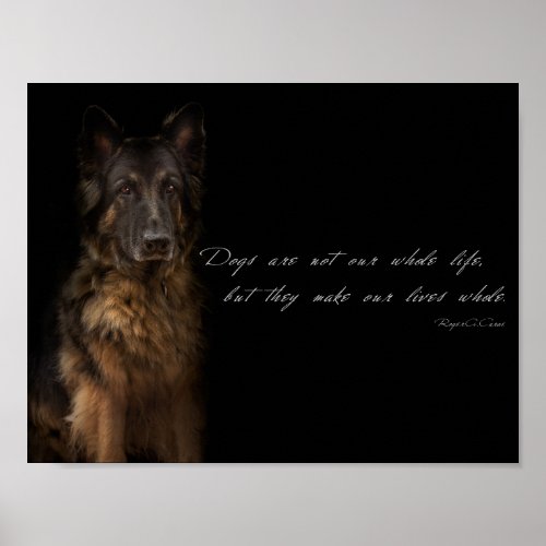 dog quotes poster