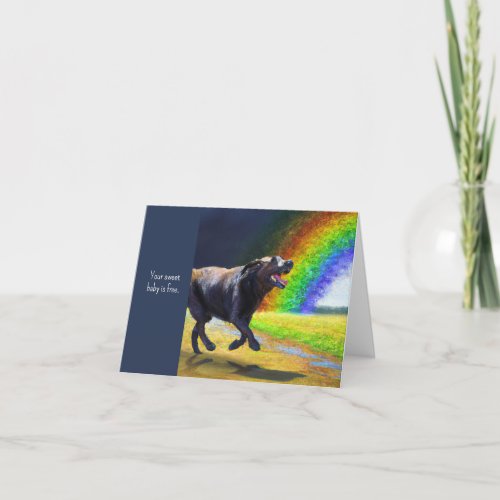 Dog Rainbow Sympathy Card